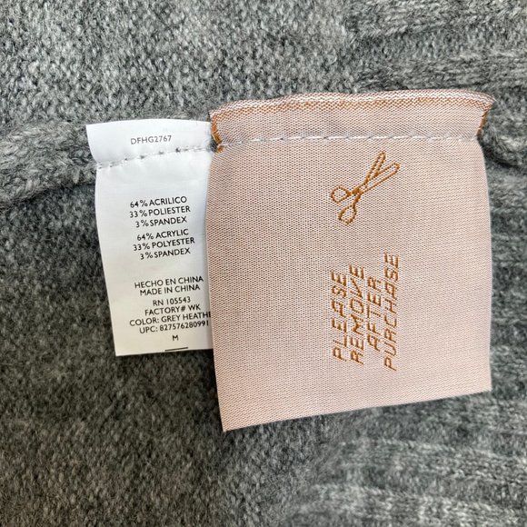 NWOT Daisy Fuentes Moda Grey Heather Sweater - Picture 4 of 4